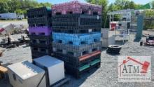 (12) Plastic Pallets/Crates