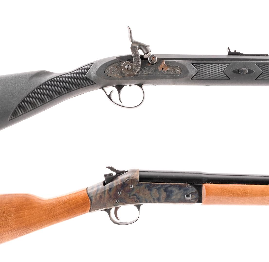 Two Black Powder Hunting Guns: Rifle & Shotgun