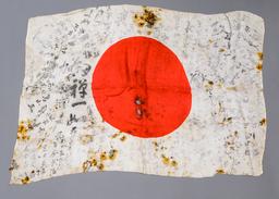 Three WWII Japanese Good Luck Flags: Yosegaki