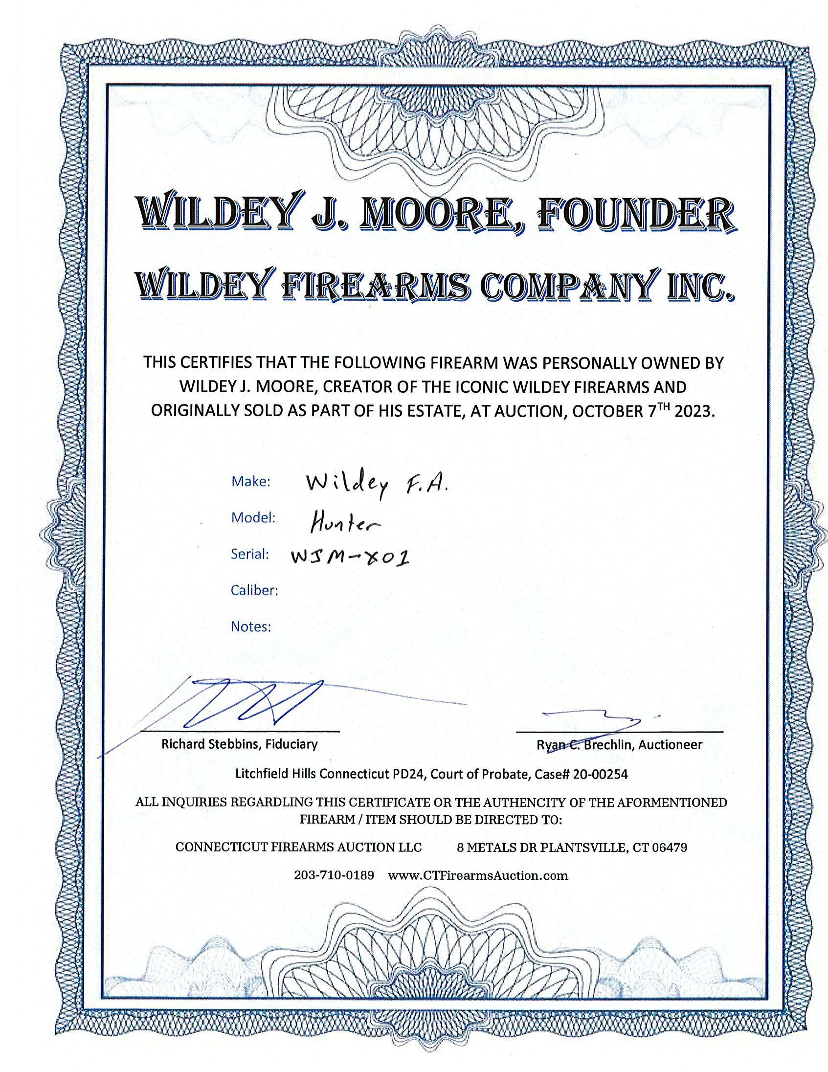 Wildey Experimental Hunter Semi Auto Pistol