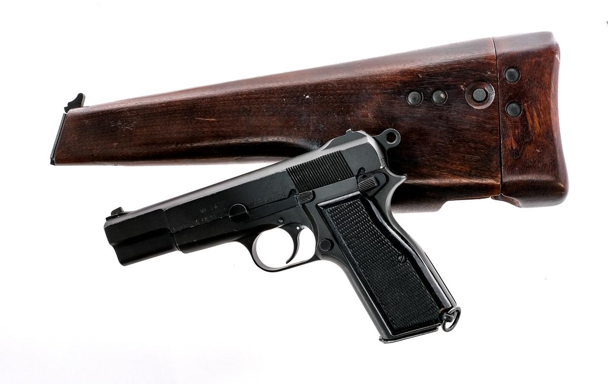 Inglis MK I* Hi Power 9mm Pistol w/stock