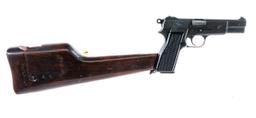 Inglis MK I* Hi Power 9mm Pistol w/stock