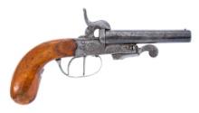 Belgian Double Barrel Pinfire 12mm Pistol