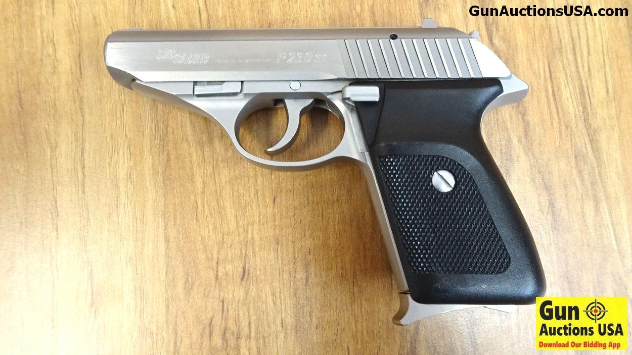 SIG SAUER P230SL 9MM KURTZ Semi Auto Pistol. Very Good Condition. 3.5" Barrel. Shiny Bore, Tight Act