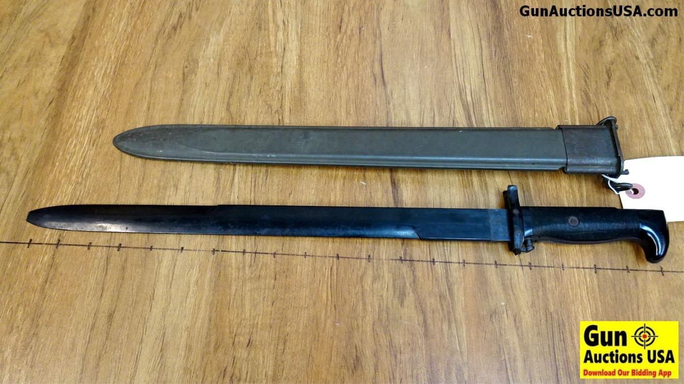 U.S. Navy Mark I Training Bayonet. Plastic blade. Has broken barrel ring, common on