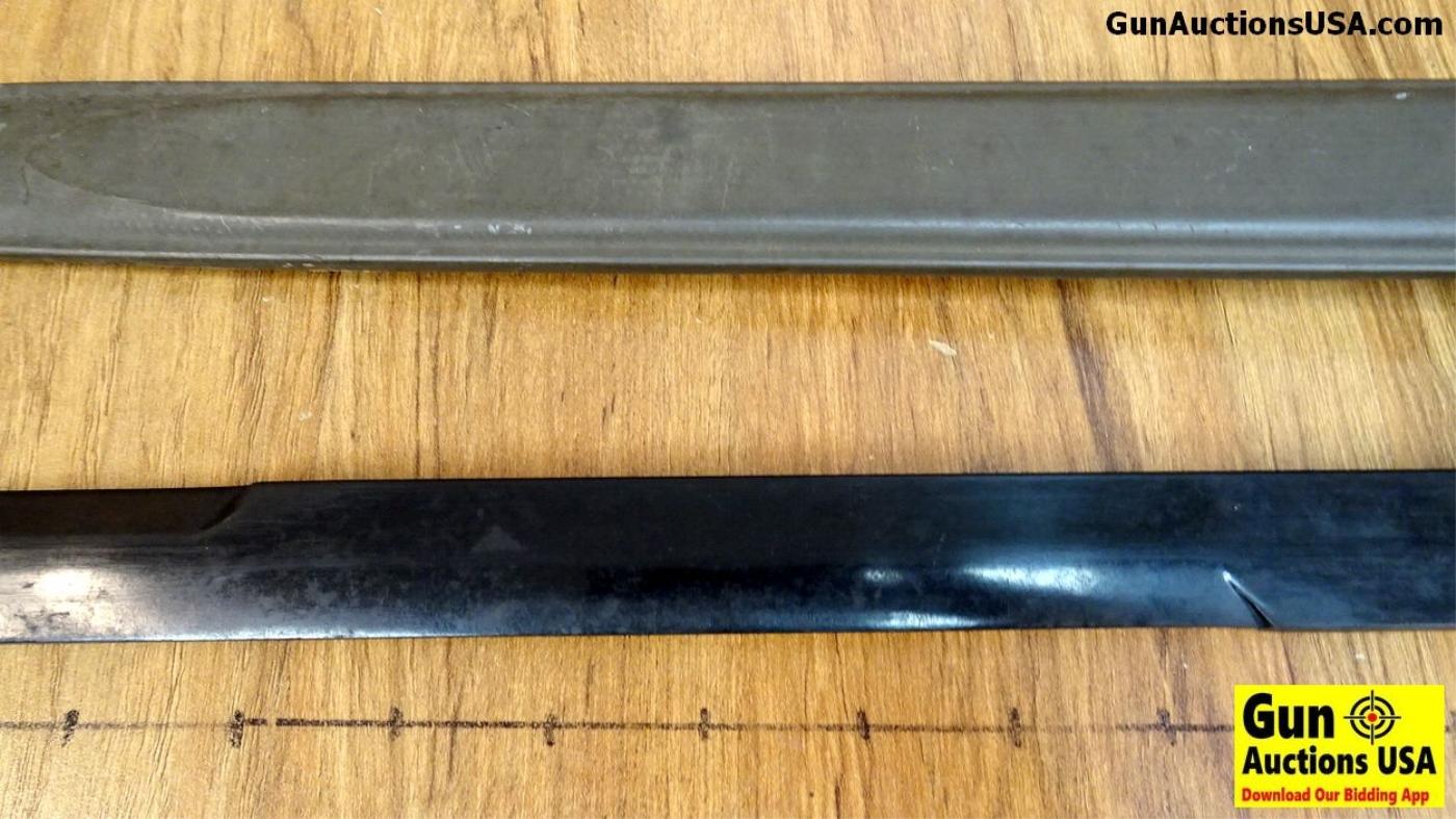 U.S. Navy Mark I Training Bayonet. Plastic blade. Has broken barrel ring, common on
