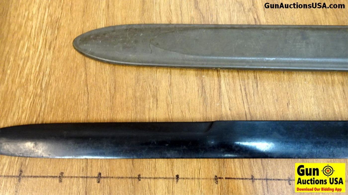 U.S. Navy Mark I Training Bayonet. Plastic blade. Has broken barrel ring, common on