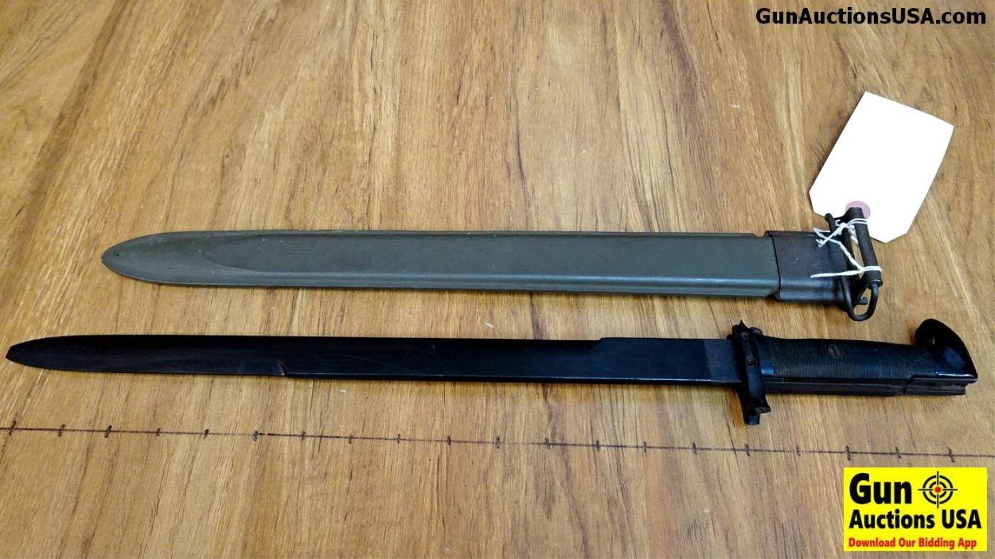 U.S. Navy Mark I Training Bayonet. Plastic blade. Has broken barrel ring, common on