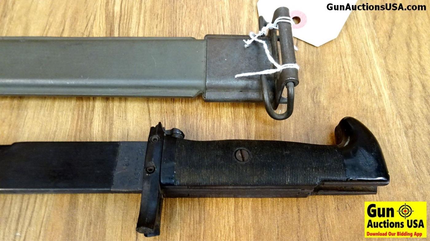 U.S. Navy Mark I Training Bayonet. Plastic blade. Has broken barrel ring, common on