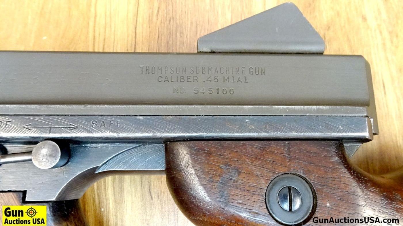 THOMPSON WWII AUTO ORDINANCE M1A1 .45 ACP FULL AUTO MILITARY CONFIGURATION NFA/Machine Gun. Very Goo