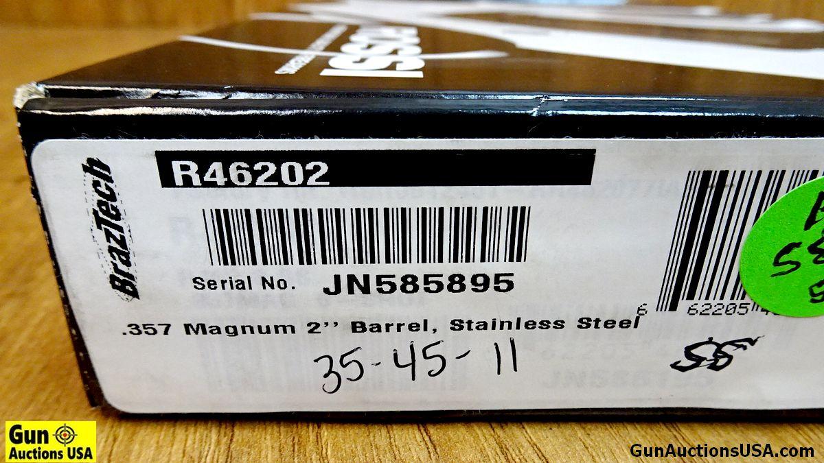 Taurus 462 .357 MAGNUM Revolver. NEW in Box. 2" Barrel. High Gloss Stainless Finish, Fixed Combat Si