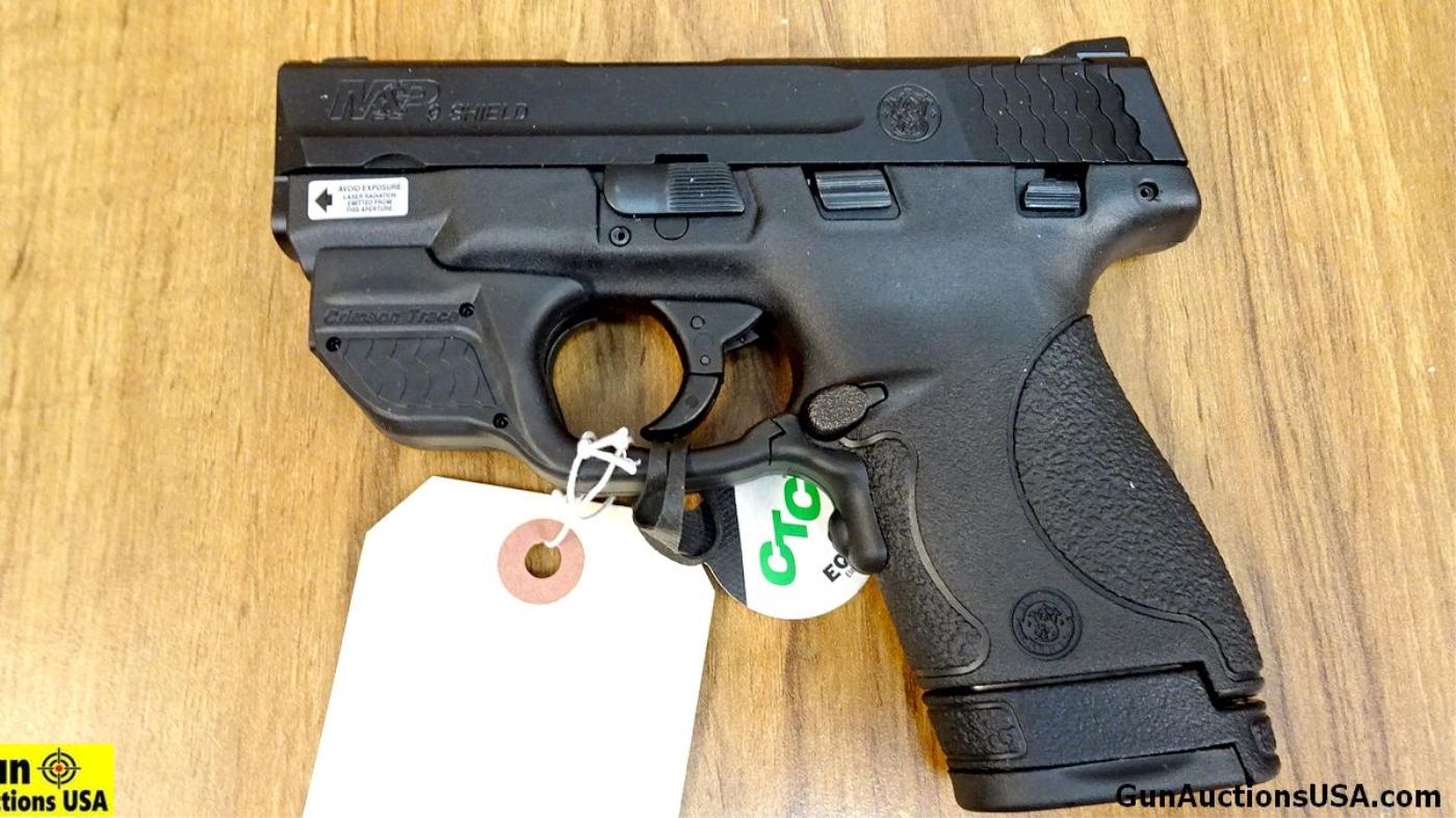 S&W M&P-9 SHIELD 9MM Pistol. NEW in Box. 3" Barrel. Fish scale Serrations at Rear of Slide, 3 Dot Wi