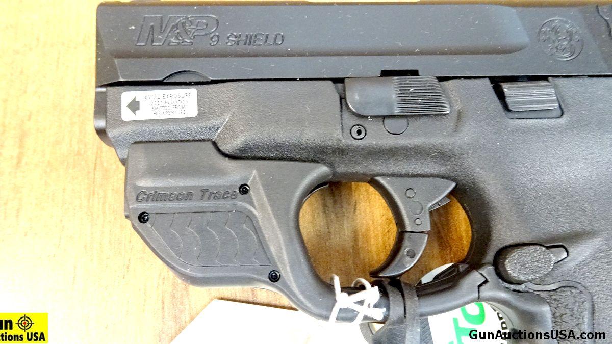 S&W M&P-9 SHIELD 9MM Pistol. NEW in Box. 3" Barrel. Fish scale Serrations at Rear of Slide, 3 Dot Wi