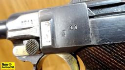 ERFURT LUGER 9MM Semi Auto ALL MATCHING NUMBERS Pistol. Good Condition. 5" Barrel. Shiny Bore, Tight
