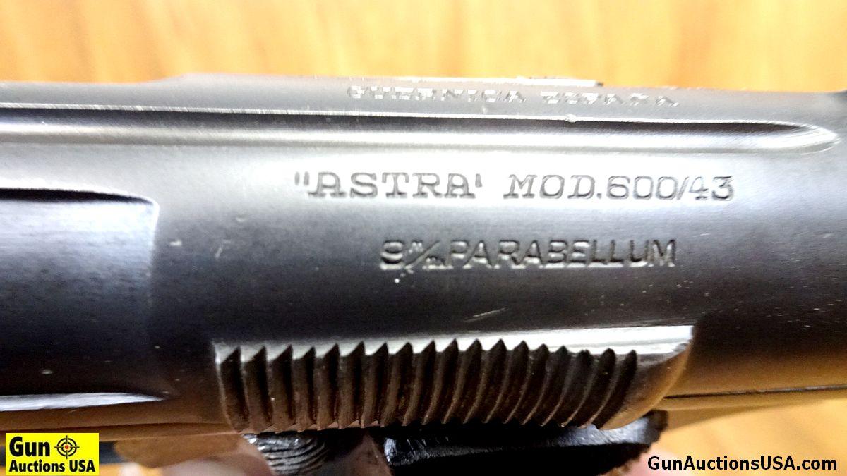 Astra 600/43 9MM PARA Semi Auto Pistol. Good Condition. 5.5" Barrel. Shiny Bore, Tight Action Origin