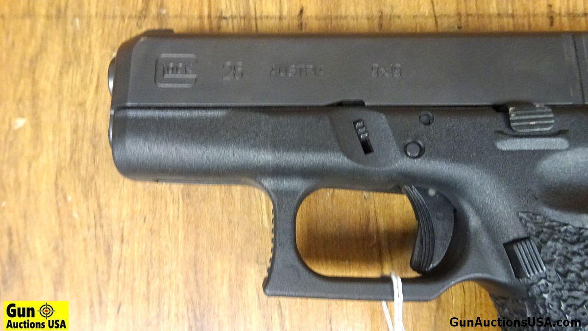 Glock 26 9X19 Semi Auto Pistol. Like New. 3.5" Barrel. Sub Compact Semi Auto, GEN 4, Designed for Co