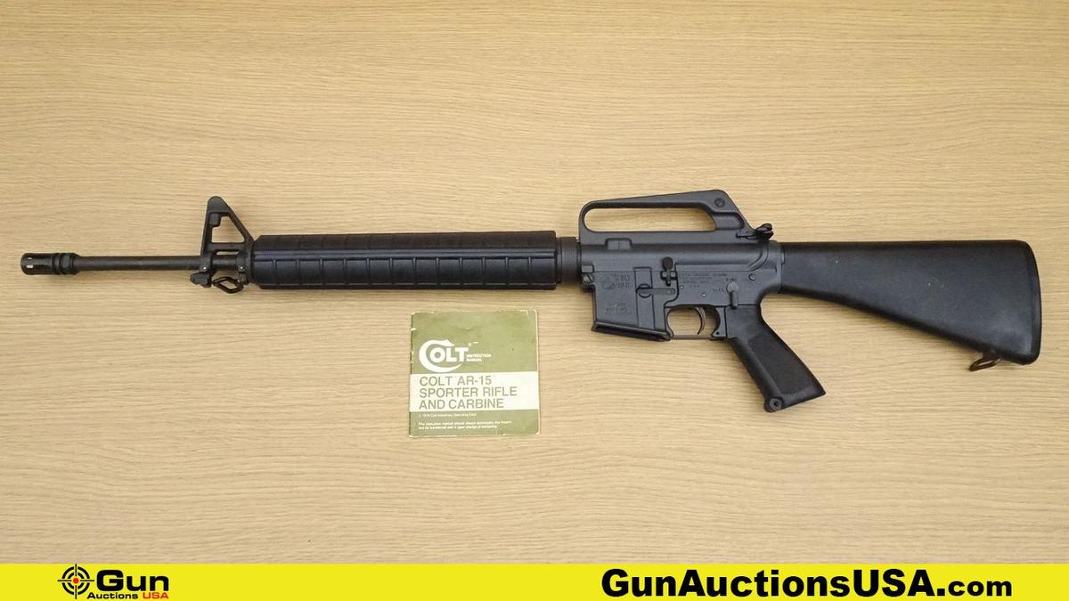 COLT FIREARMS DIVISION, COLT INDUSTRIES COLT AR-15, SP1 .223 cal. Semi Auto Rifle. Very Good. 20" Ba