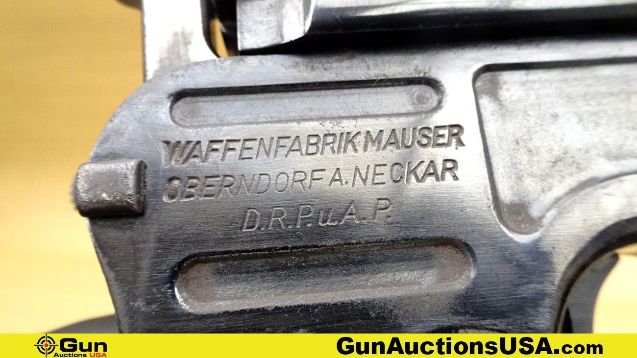 WAFFENFABRIK MAUSER OBERNDORF MAUSER BROOMHANDLE 9mm COLLECTOR'S Pistol. Excellent. 5.5" Barrel. Shi