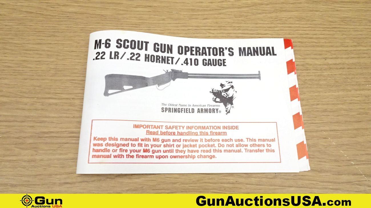 CZ M6 SCOUT .22 HORNET/.410 M6 SCOUT Combination. Like New. 18.25" Barrel. Break Action Features a A