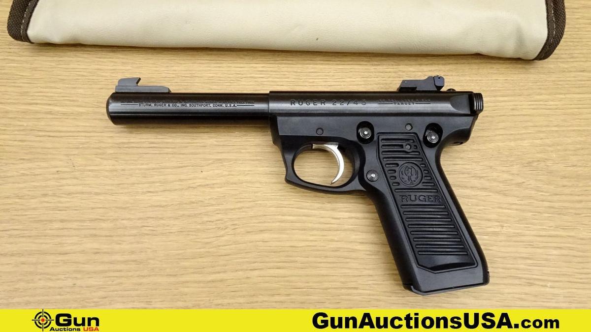 RUGER 22/45 .22 LR Pistol. Excellent. 5.5" Barrel. Shiny Bore, Tight Action Semi Auto Features a Bul