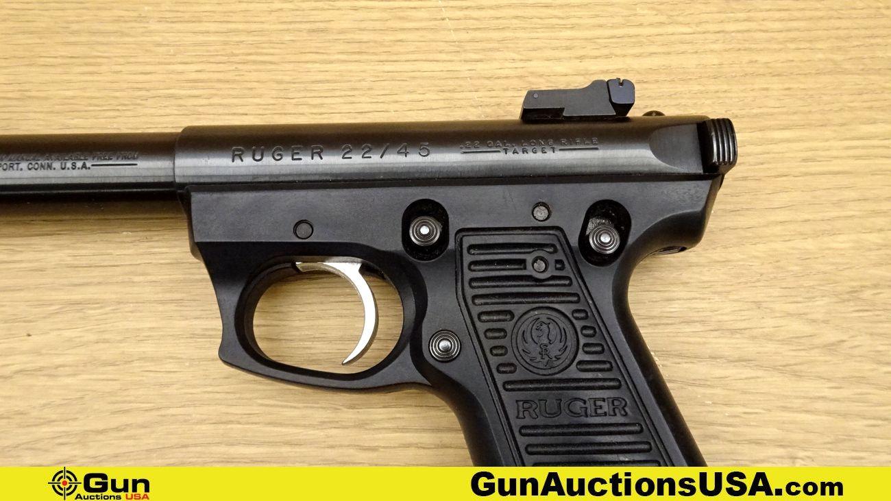 RUGER 22/45 .22 LR Pistol. Excellent. 5.5" Barrel. Shiny Bore, Tight Action Semi Auto Features a Bul