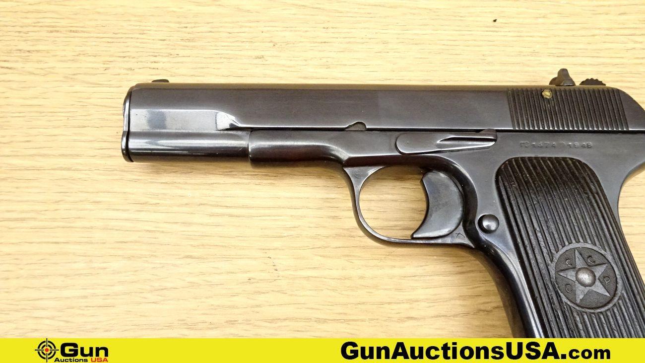 RUSSIAN TOKAREV TT-33 7.62 TOK Pistol. Very Good. 4.5" Barrel. Shiny Bore, Tight Action Semi Auto Th