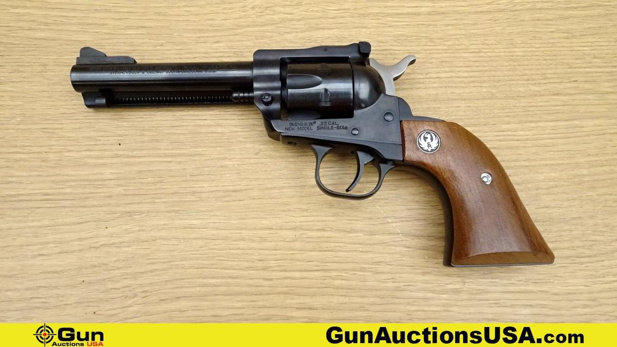 RUGER NEW MODEL SINGLE-SIX .22 CAL Revolver. Excellent. 4 5/8" Barrel. Shiny Bore, Tight Action A ti