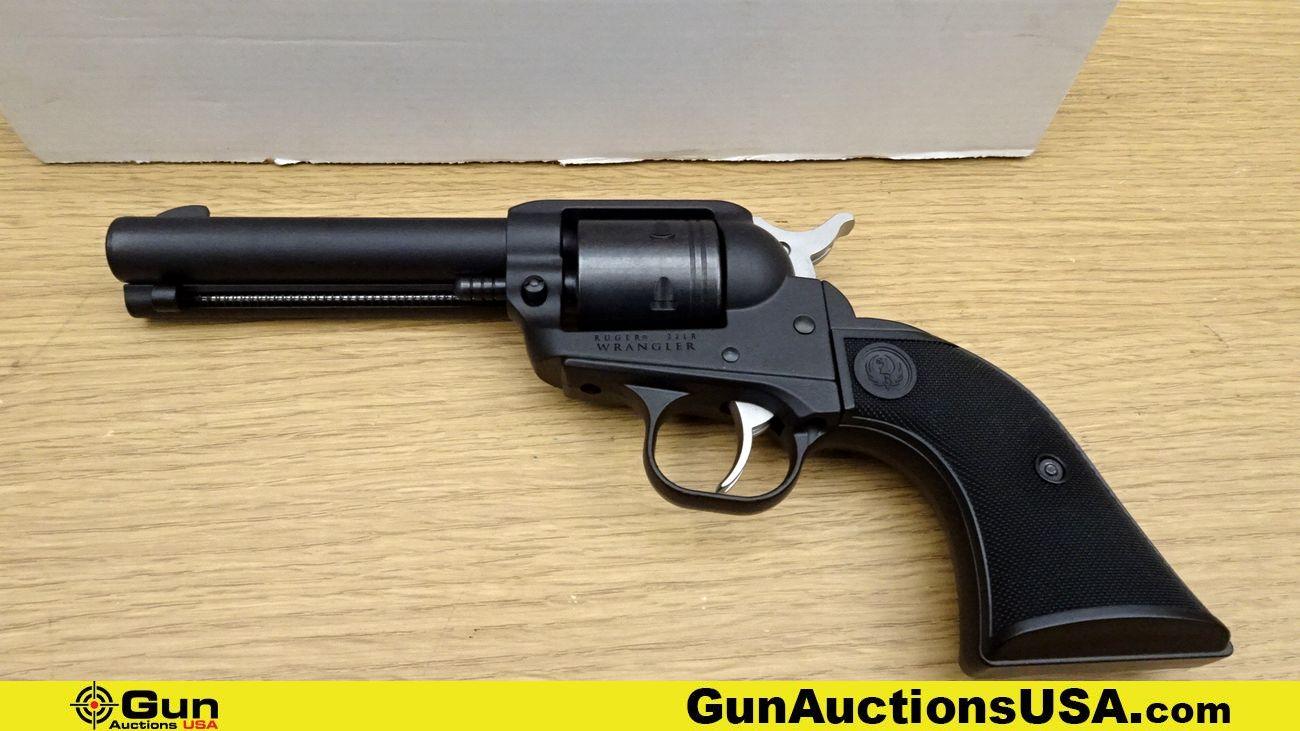 Ruger WRANGLER .22 LR Revolver. Like New. 4 5/8" Barrel. Features a Black matte Finish overall, Blac