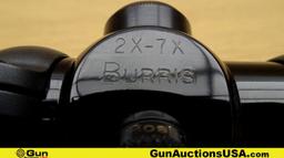 Burris 2-7x Scope. Very Good. Flat Black Leupold Base & Rings, Long Eye Relief, Duplex Reticle, 2-7x