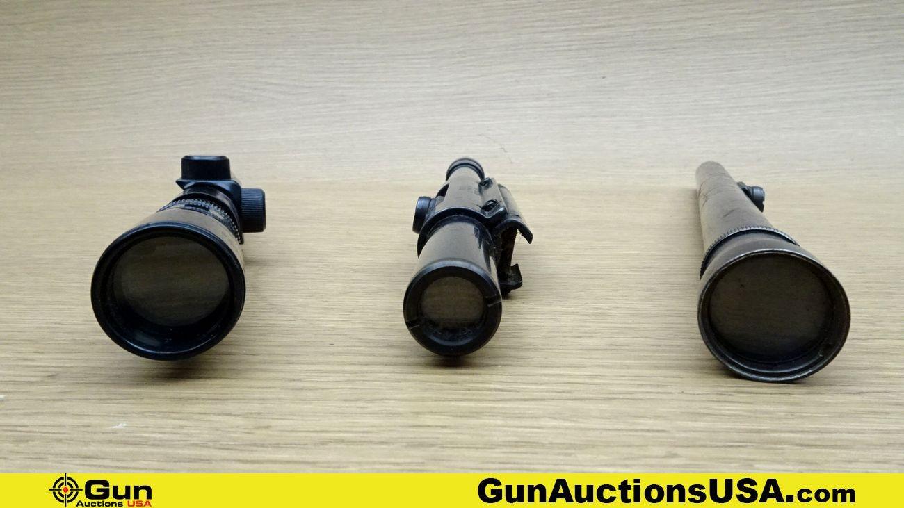 Redfield, Weaver, Etc. Scopes. Good Condition. Lot of 6; 1- 3-9x35 Scope with Duplex reticle and Rin