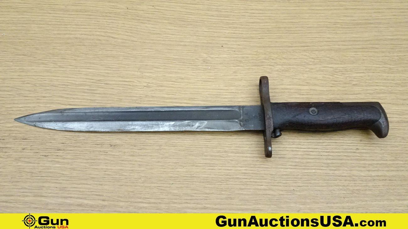 U.S. Bayonet BOMB STAMPED Bayonet. Good Condition. 9 3/4" Blade, 14.5" Overall U.S. Bayonet, Stamped