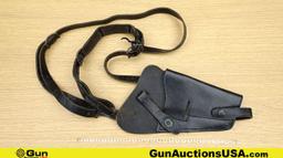 Bruckheimer COLLECTOR'S Holster. Very Good. 1911 A1 Black Leather , Military Pilot Shoulder Holster,