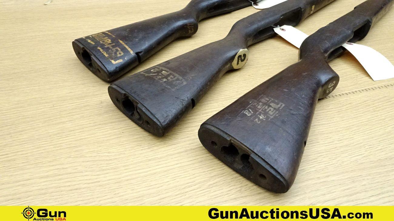 Stocks . Good Condition. Lot of 3; M1 Military Wood Stocks. . (69559)