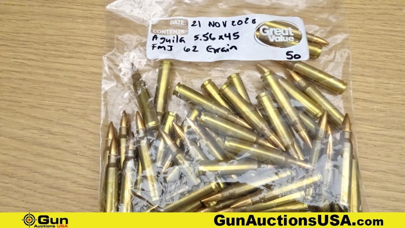 Magtech, Aguila, Remington, Etc. 5.56/223 Ammo. Approx. 697 Total Rds. Assorted Brands. Includes Med