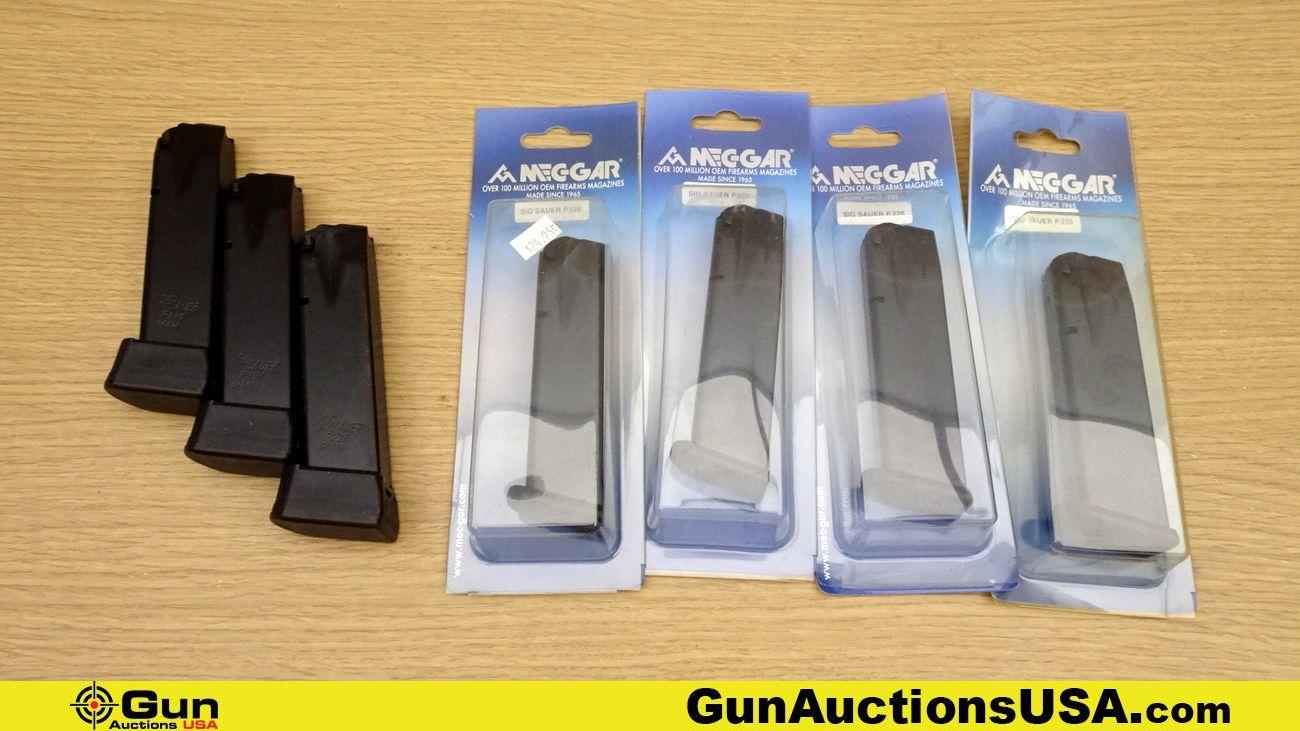 Mec-gar, Etc. 9MM Magazines. Excellent. Lot of 7- 4-Sig Sauer P226 Magazines in Box, 3 Sig Sauer P22