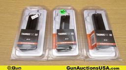 Glock, Colt, Taurus .22LR, .45 ACP, Etc. Magazines. NEW. Lot of 8; 3- Taurus TX .22LR 16 Rd Magazine