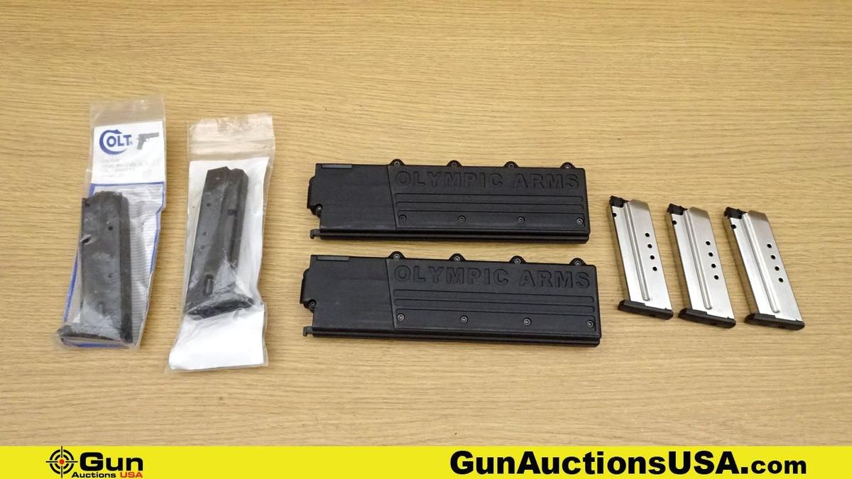 Colt, Remington, Olympic Arms 9MM Magazines. Excellent Condition. Lot of 7; Two 15 Rd Magazines for