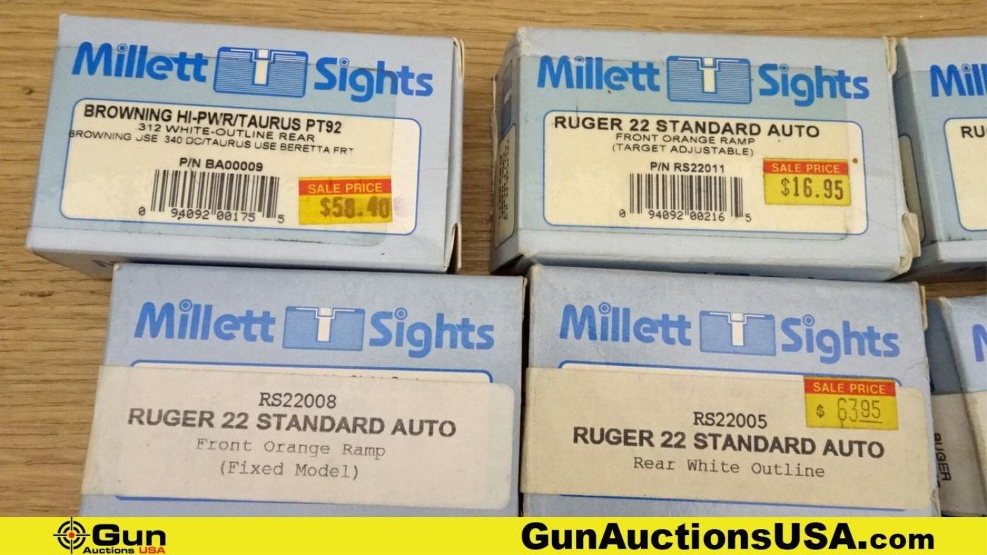 Millett Sights. Like New. Lot of 12: Assorted Sights. . (70824)