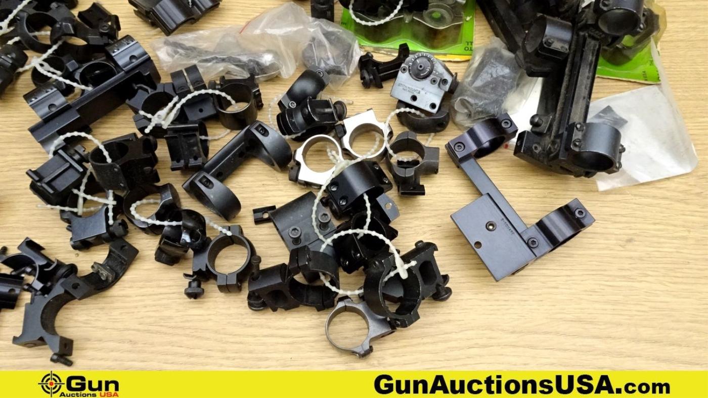 Williams, Warne, Etc. Scope Rings, Scope Mounts, Etc. . Good Condition. Lot of 59; 41 Assorted Sets