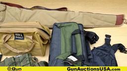 Kolpin, Bulldog Tactical, Ruger, Etc. Bags & Cases. Excellent. Lot of 11; 5-Nylon Pistol Bags & Case