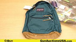 Jansport, Daken Back packs. Excellent. Lot of 2; 1-Daken Brown Laptop Backpack with Yellow & Green H