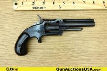 S&W 1 1/2 SECOND ISSUE .32 RF Revolver. Fair Condition. 3.5" Barrel. Features UNIQUE TOP BREAK Actio