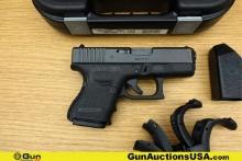 Glock 26 9MM Pistol. Excellent. 3.25" Barrel. Shiny Bore, Tight Action Semi Auto GEN 4, Features a B