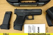 Glock 36 .45 ACP Pistol. Excellent. 3.75" Barrel. Shiny Bore, Tight Action Semi Auto Features a Blac