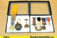 Military COLLECTOR'S Medals, Etc. . Very Good. Civil War and WWI Veterans Medals: One Grand Army of