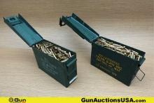 Lake City .223 REM Ammo. Approx. 400 Rds 50 Gr. FMG, Includes Two Small Metal Ammo Cans. . (77543) (