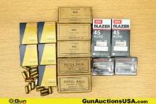 FED, WIN, CCI, Etc. .45 ACP Ammo. Approx. 500 Rounds of .45 ACP Assorted Gr and Projectile Types.. (