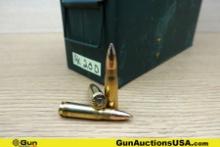 New Rep 7.62x39 Ammo. Approx. 194 Rds, 124 Gr/FMJ. Includes a Small Metal Ammo Can. . (76991) (GSCU8