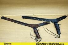 Cowboy Rigs. Very Good. One Western Cowboy Action Rigs Features, Single Right-Hand Holster, Tooled B