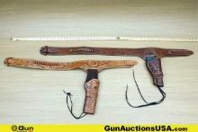 Cowboy Rigs. Very Good. Two Western Cowboy Action Rigs Features, Single Right-Hand Holster, Tooled B